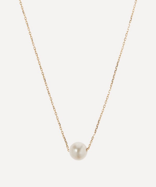Mateo - 14ct Gold Suspended Pearl Necklace image number null