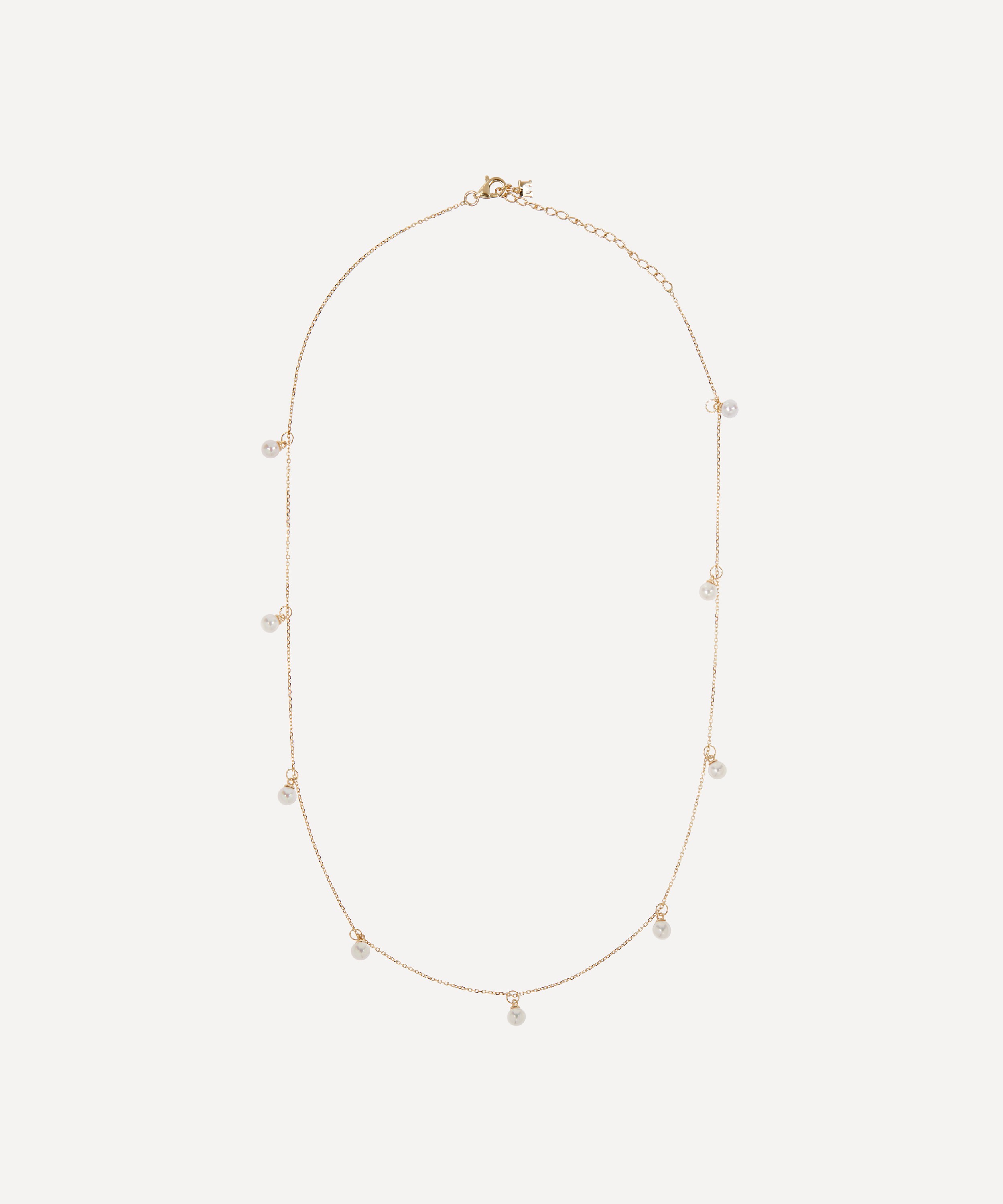 Mateo - 14ct Gold Delicate Pearl Necklace image number 0