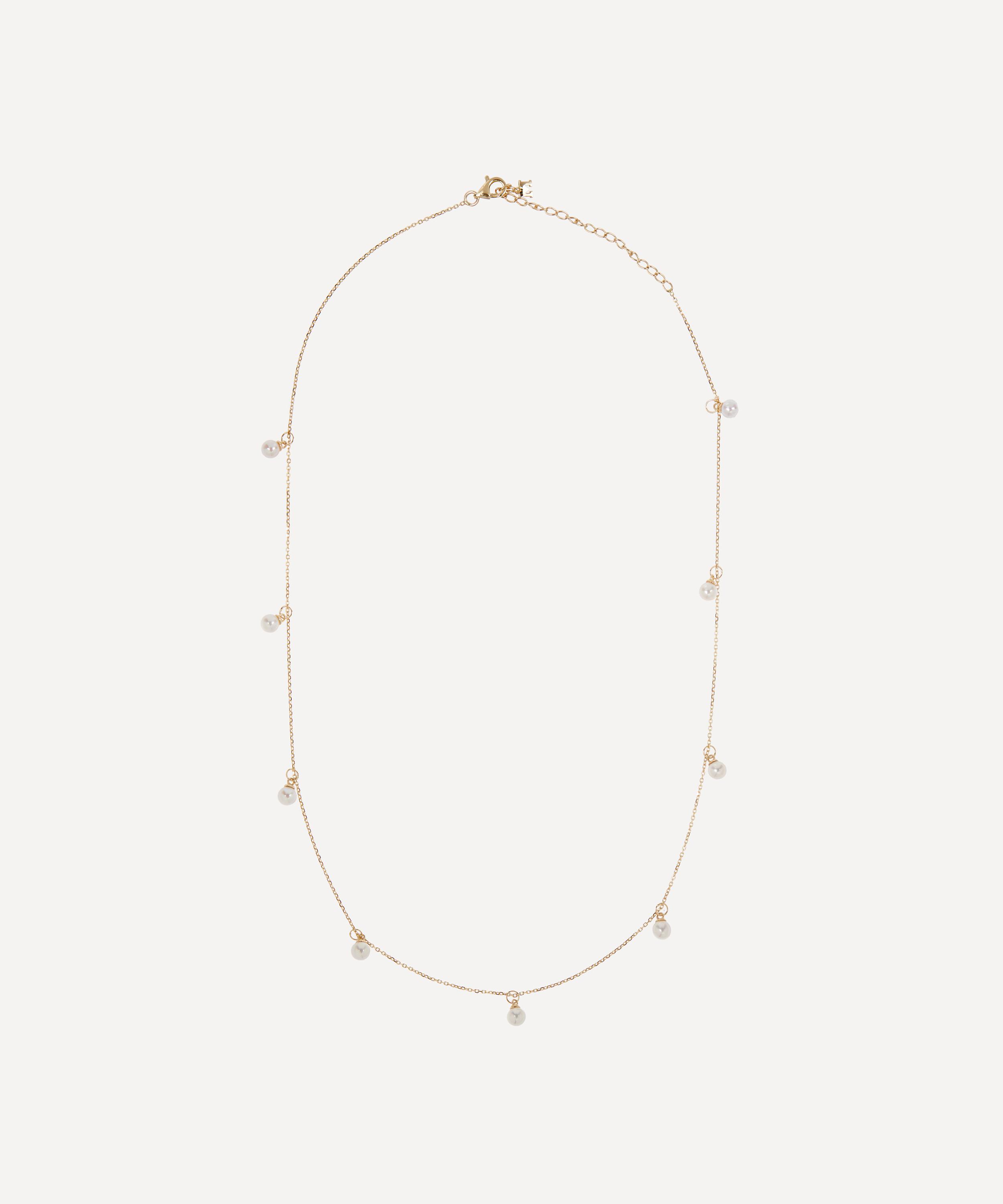 Mateo - 14ct Gold Delicate Pearl Necklace image number 0