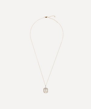 Mateo - 14ct Gold Diamond T Initial Pendant Necklace image number 1