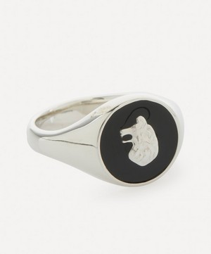 Miansai - Sterling Silver Skoll Signet Ring image number 2