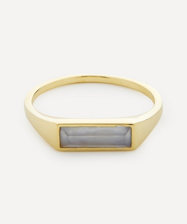 Miansai - 14ct Gold-Plated Vermeil Silver Lennox Signet Ring image number null
