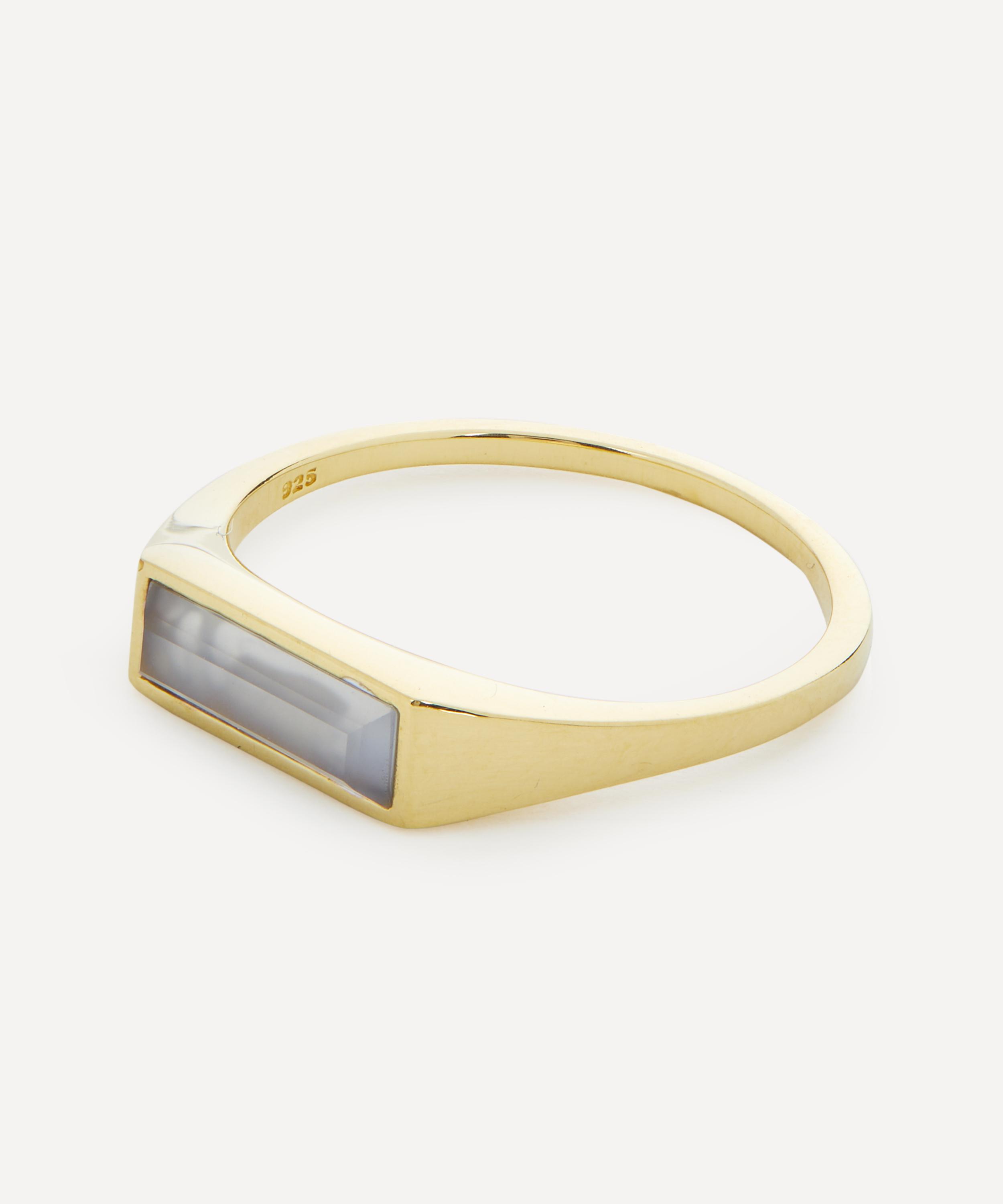 Miansai - 14ct Gold-Plated Vermeil Silver Lennox Signet Ring image number 1