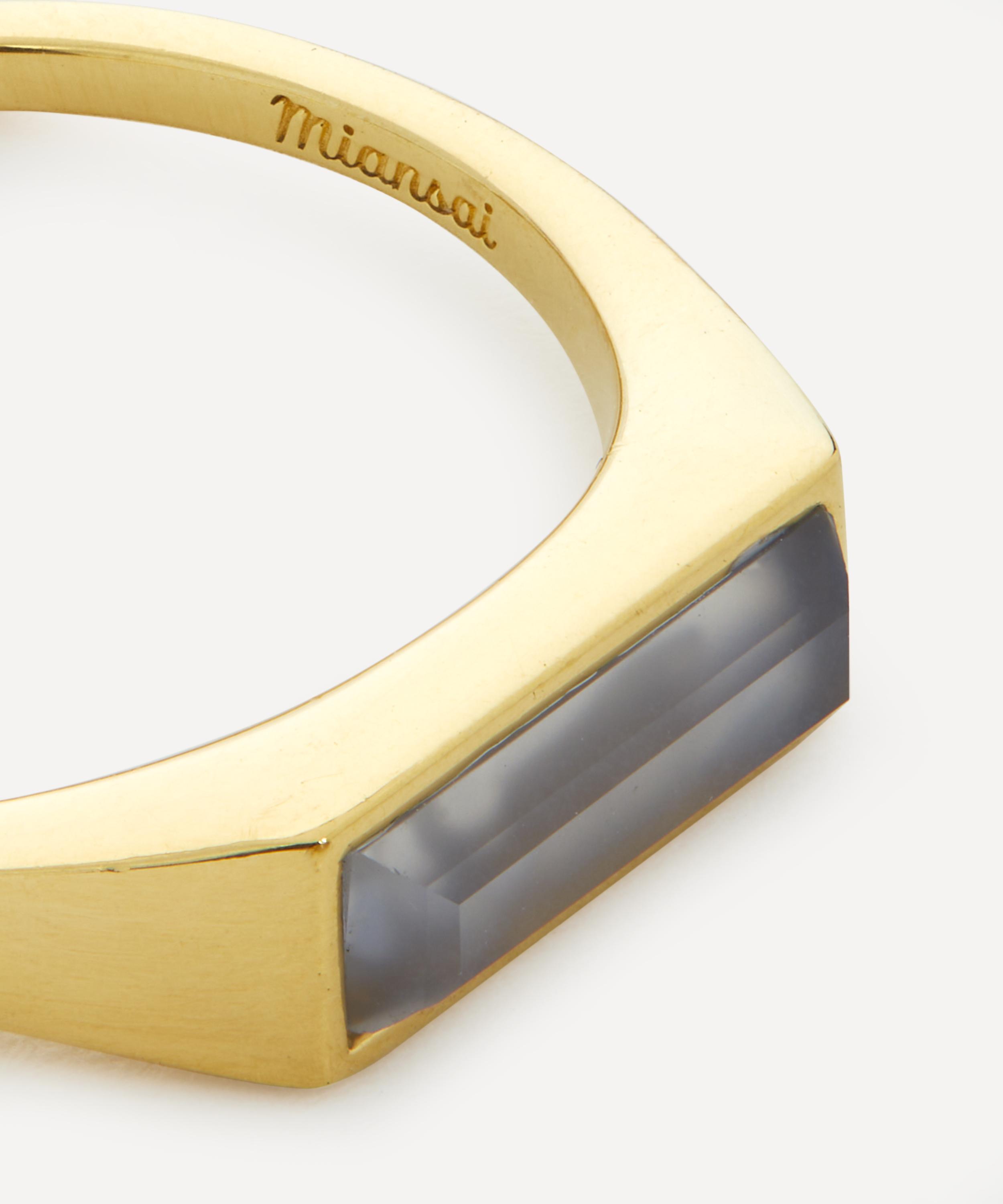 Miansai - 14ct Gold-Plated Vermeil Silver Lennox Signet Ring image number 2