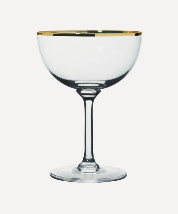 The Vintage List - Crystal Champagne Saucers Set of Six