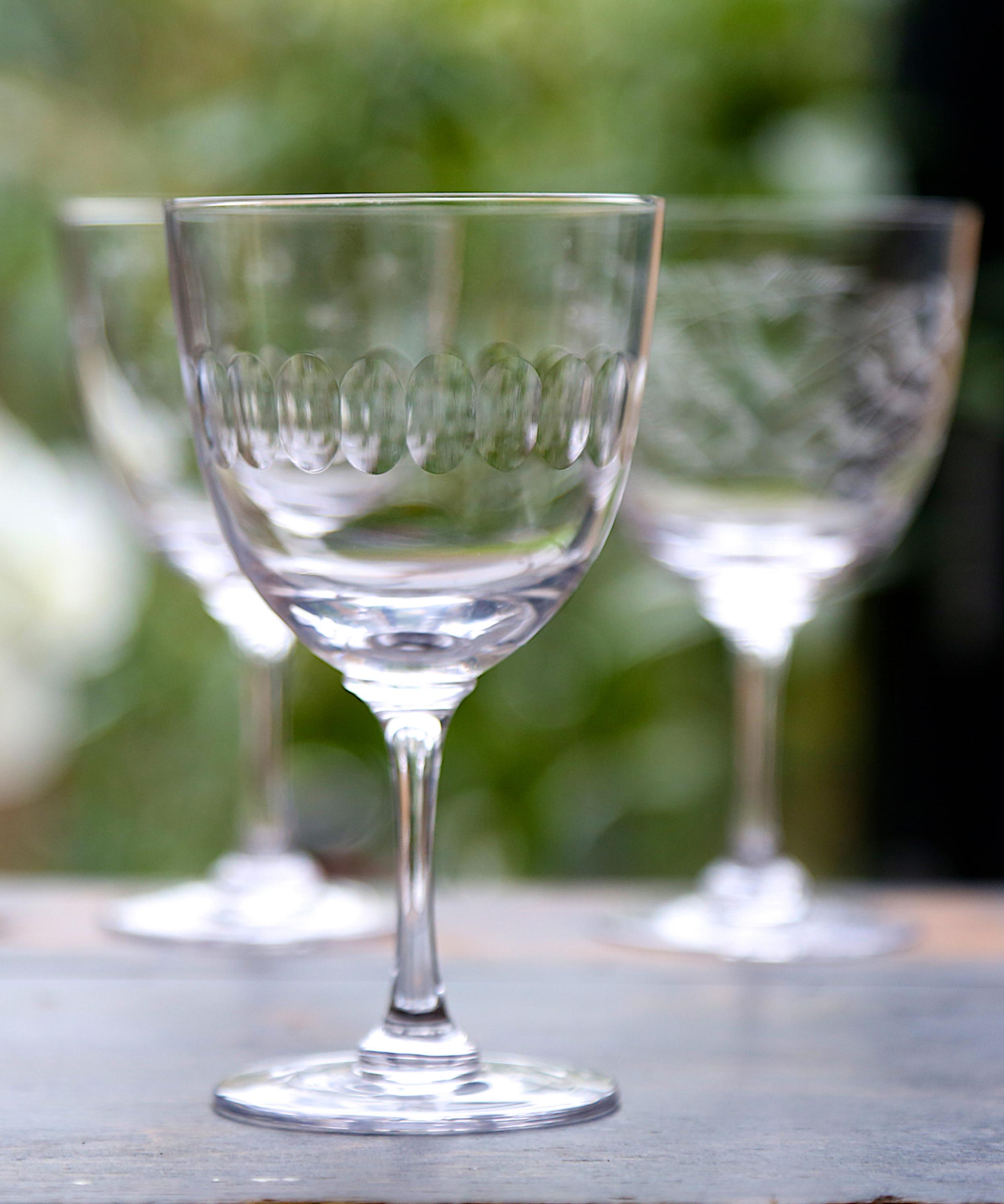 The Vintage List Crystal Wine Glasses Set of Six