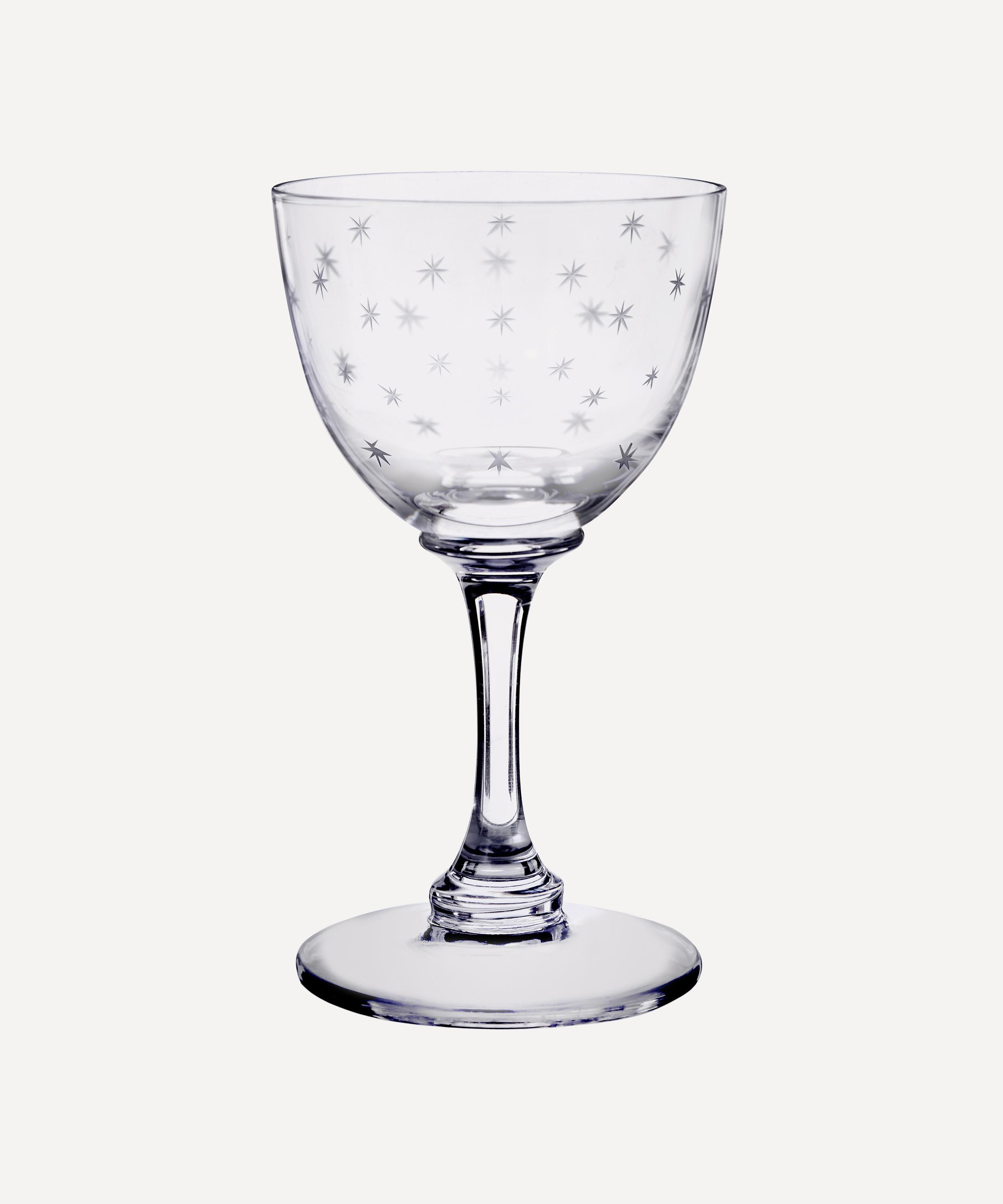 A Set Of Four Rose Crystal Cocktail Glasses With Lens Design, The Vintage  List