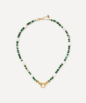 Missoma - 18ct Gold-Plated Harris Reed In Good Hands Beaded Gemstone Necklace image number 2