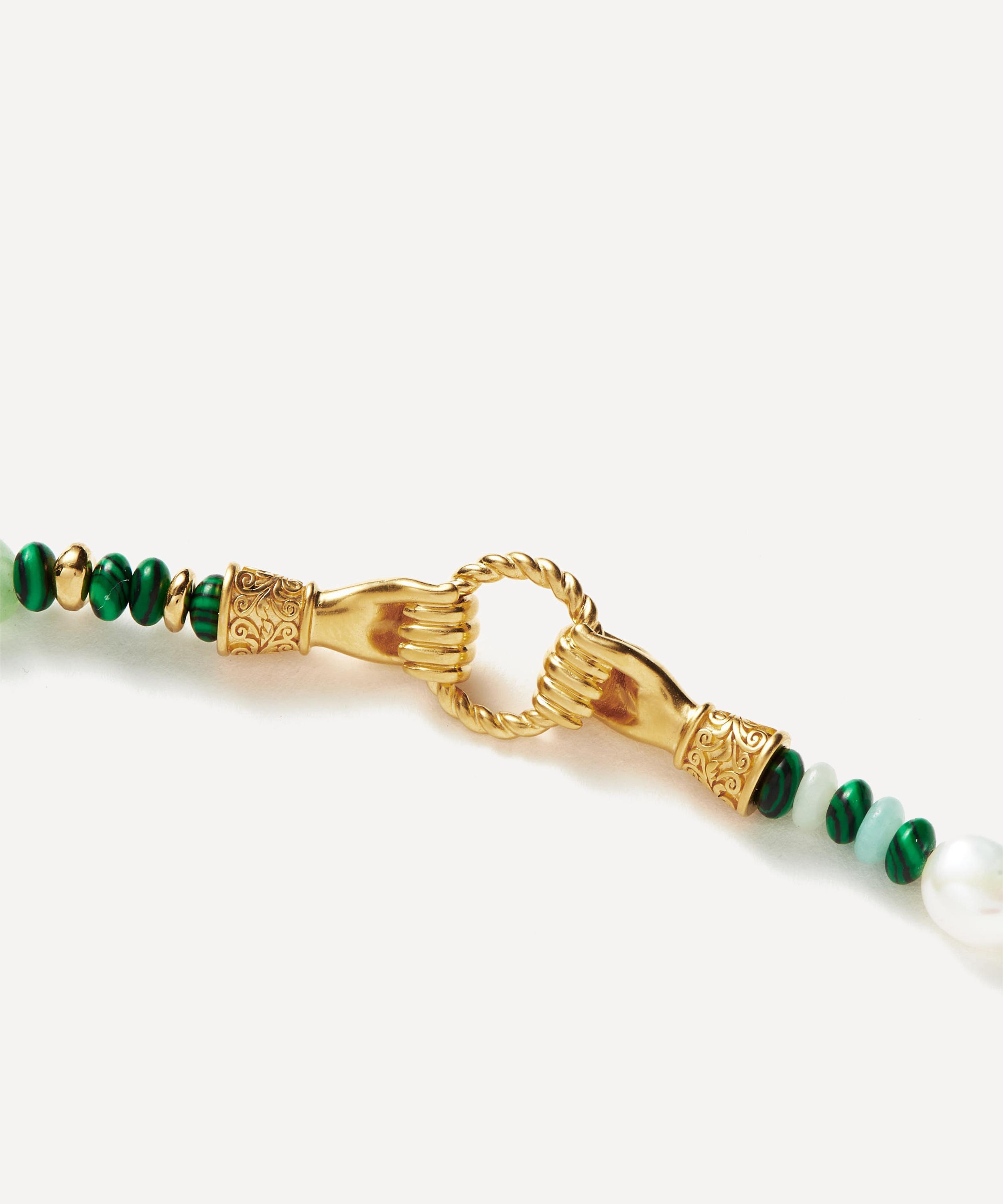 Missoma - 18ct Gold-Plated Harris Reed In Good Hands Beaded Gemstone Bracelet image number 3