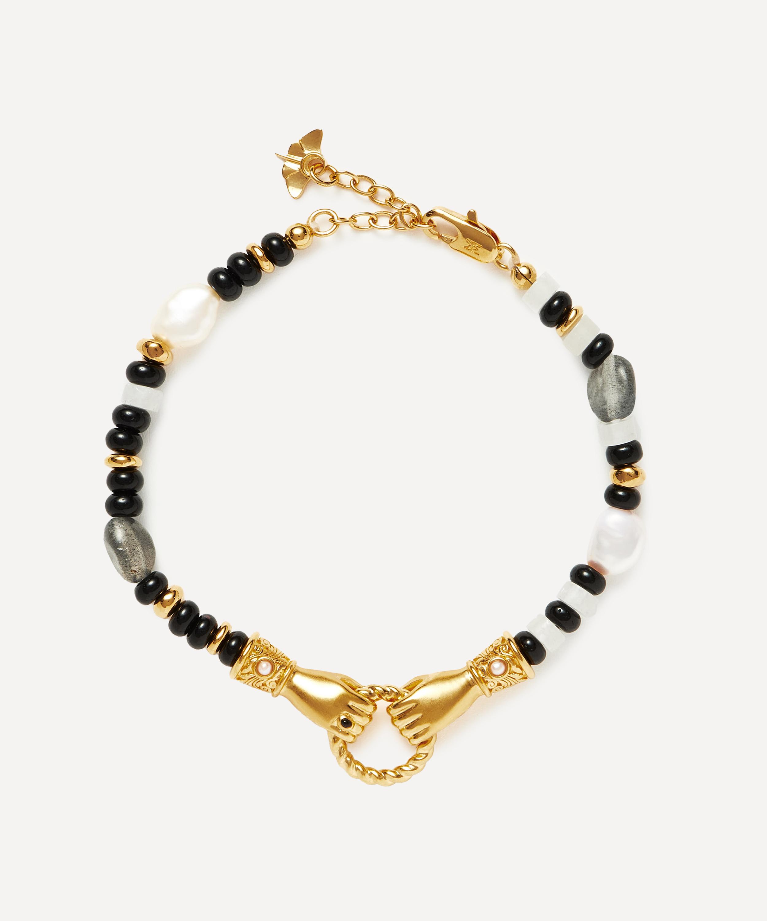 Missoma - X Harris Reed 18ct Gold-Plated In Good Hands Beaded Gemstone Bracelet