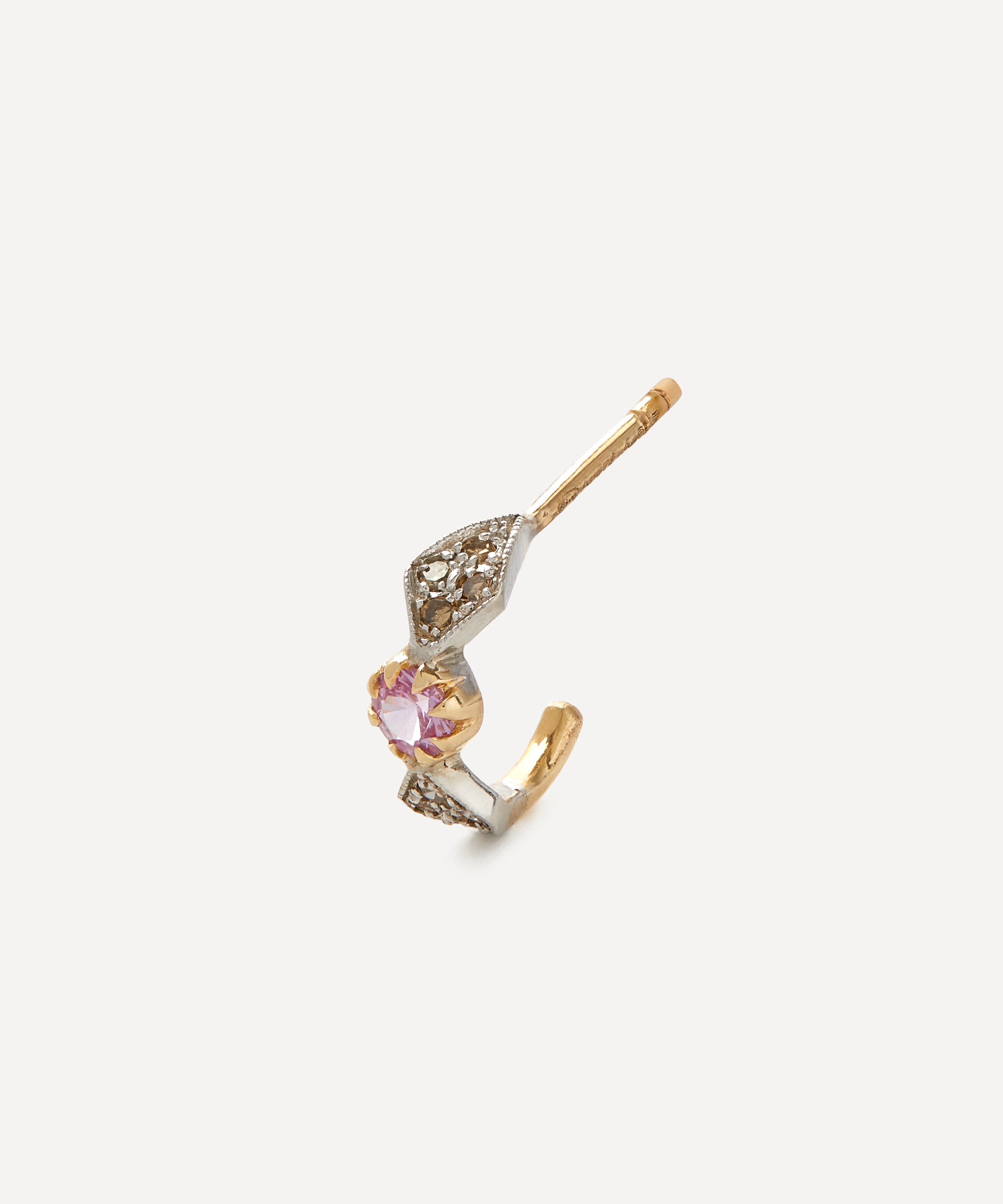 Pascale Monvoisin - 9ct Gold Adele No.1 Pink Sapphire Stud Earring image number 0