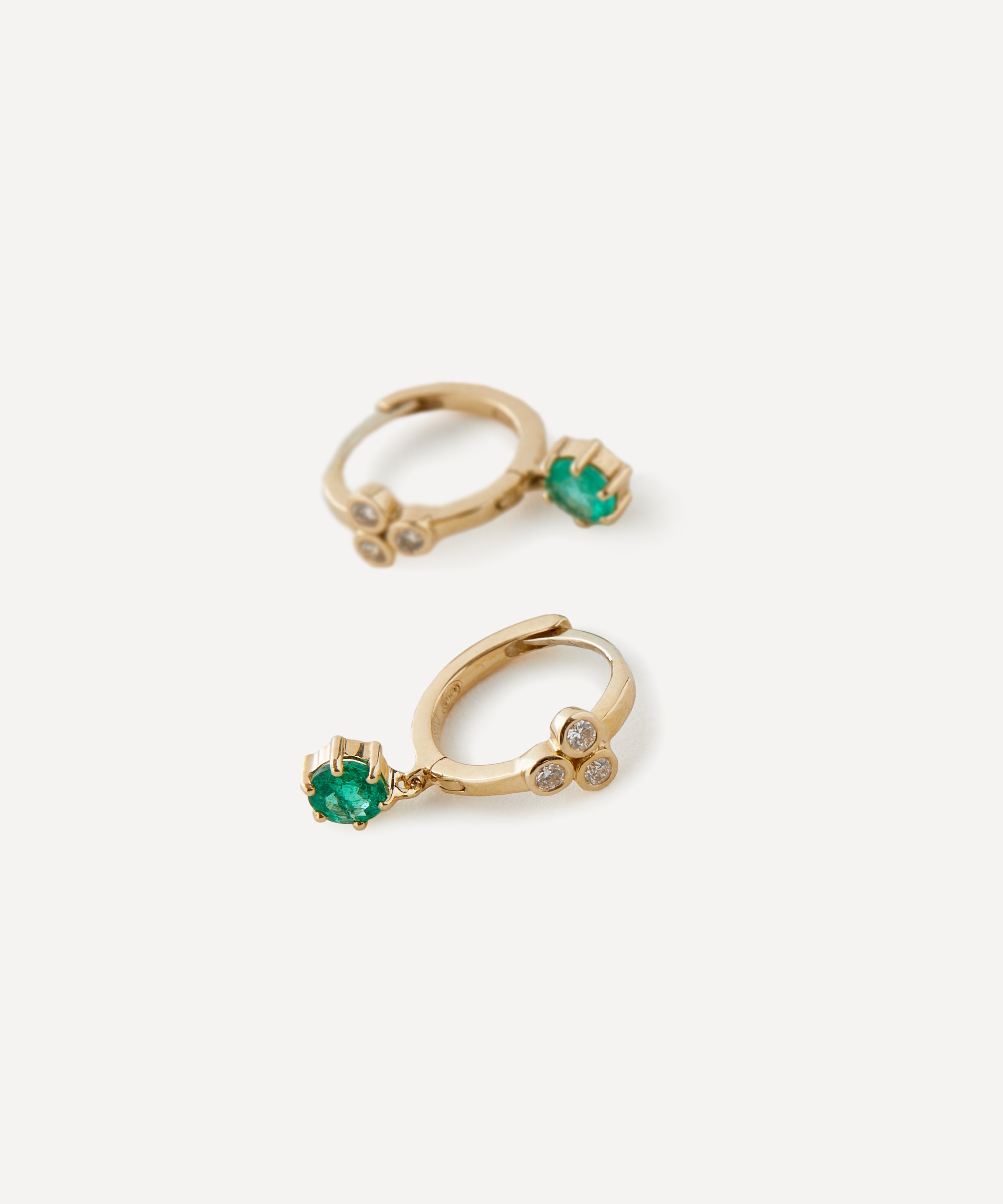 Pascale Monvoisin - 9ct Gold Mira No.3 Emerald Stud Earring image number 2