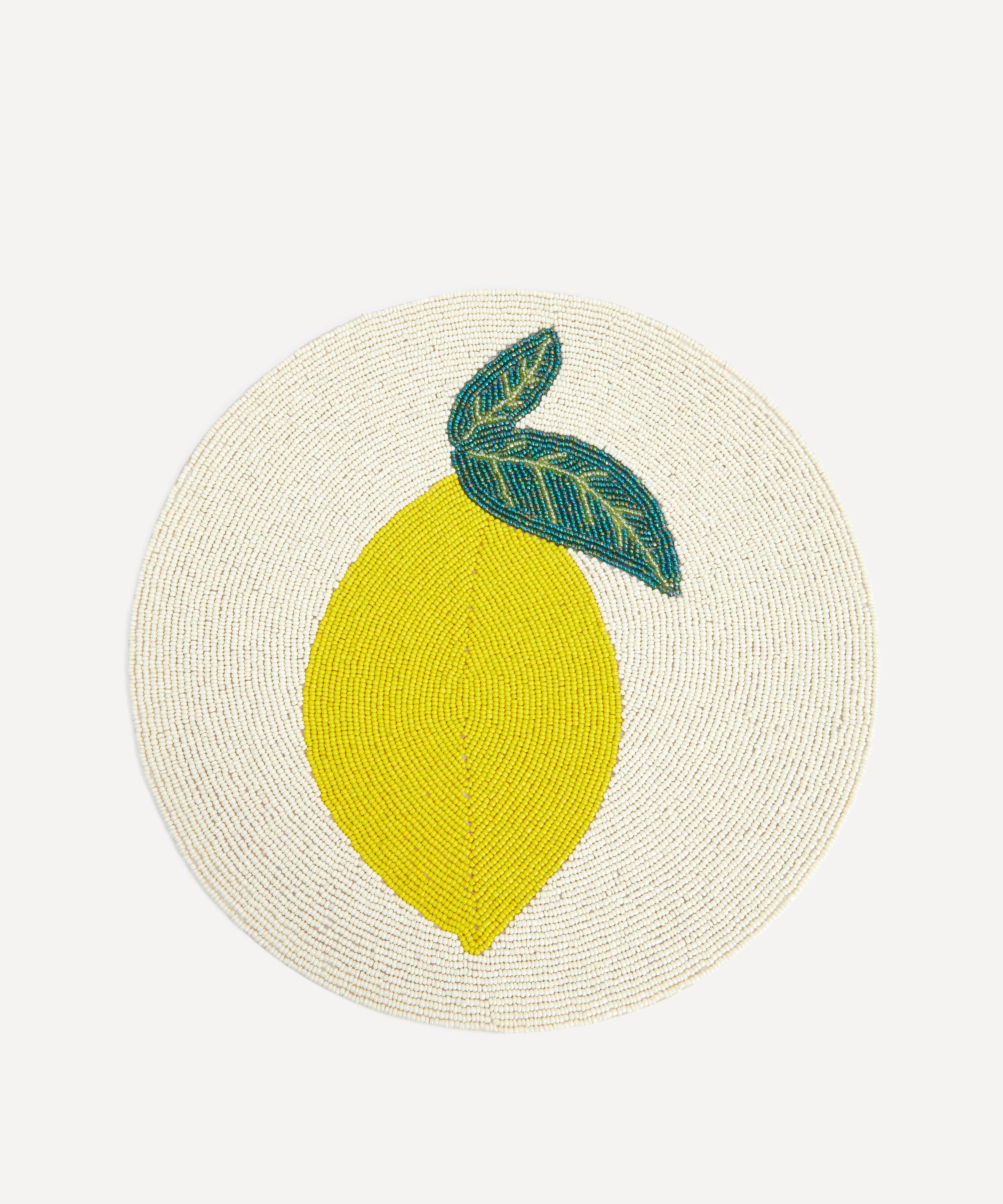 Les Ottomans Lemon Beaded Placemat | Liberty