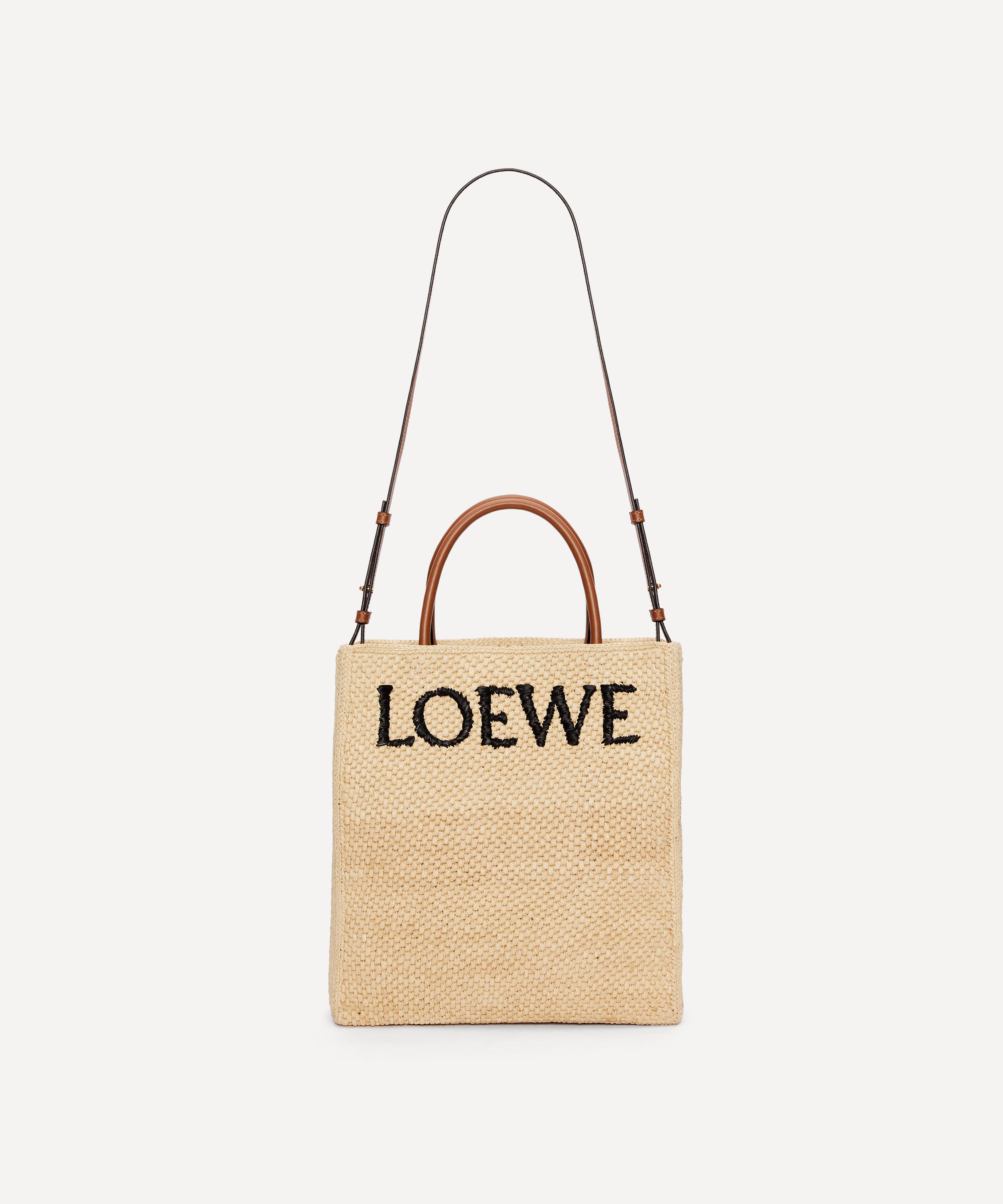 loewe raffia bucket bag