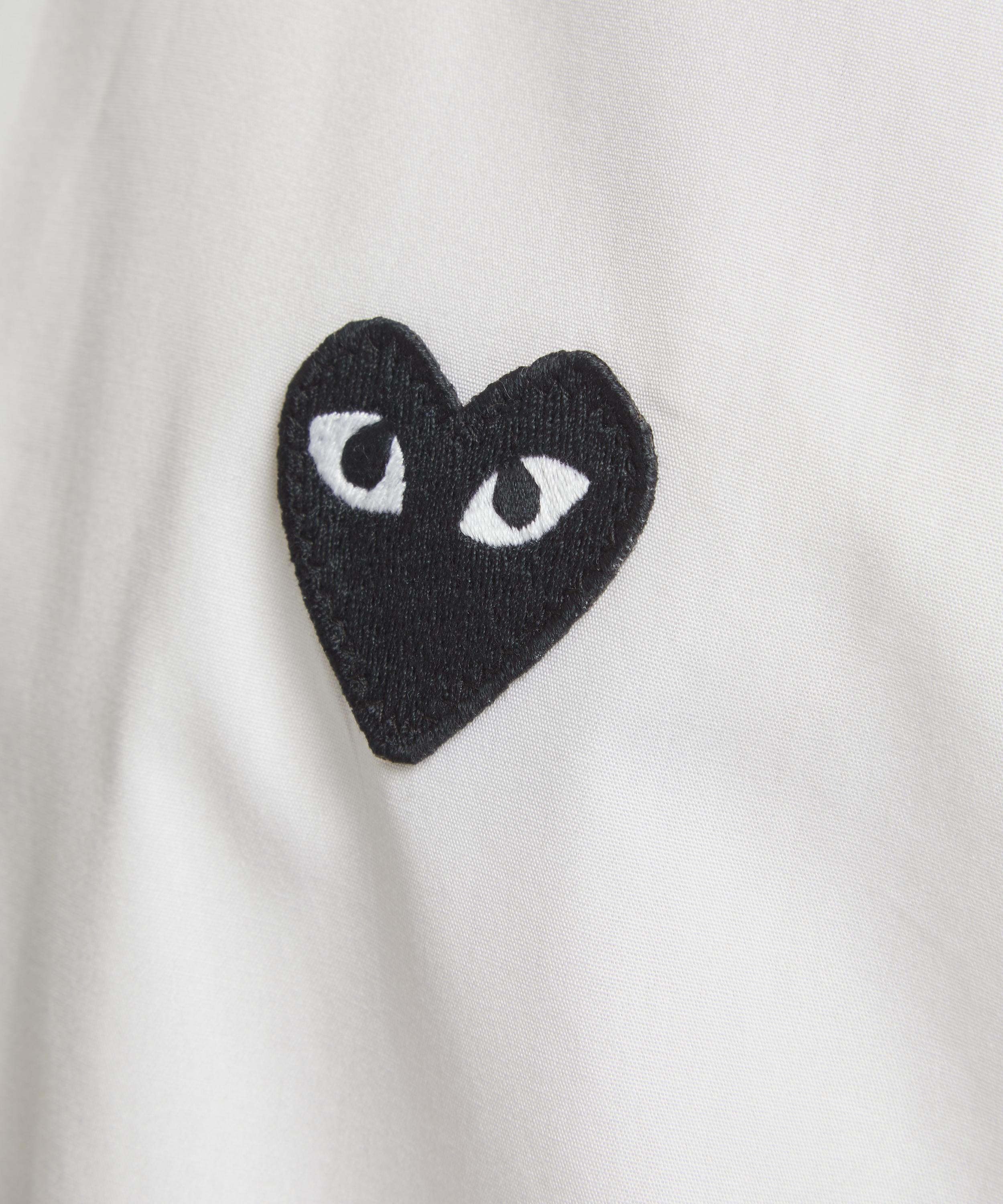 Comme des Garçons Play - Black Heart Appliqué Cotton Shirt image number 4