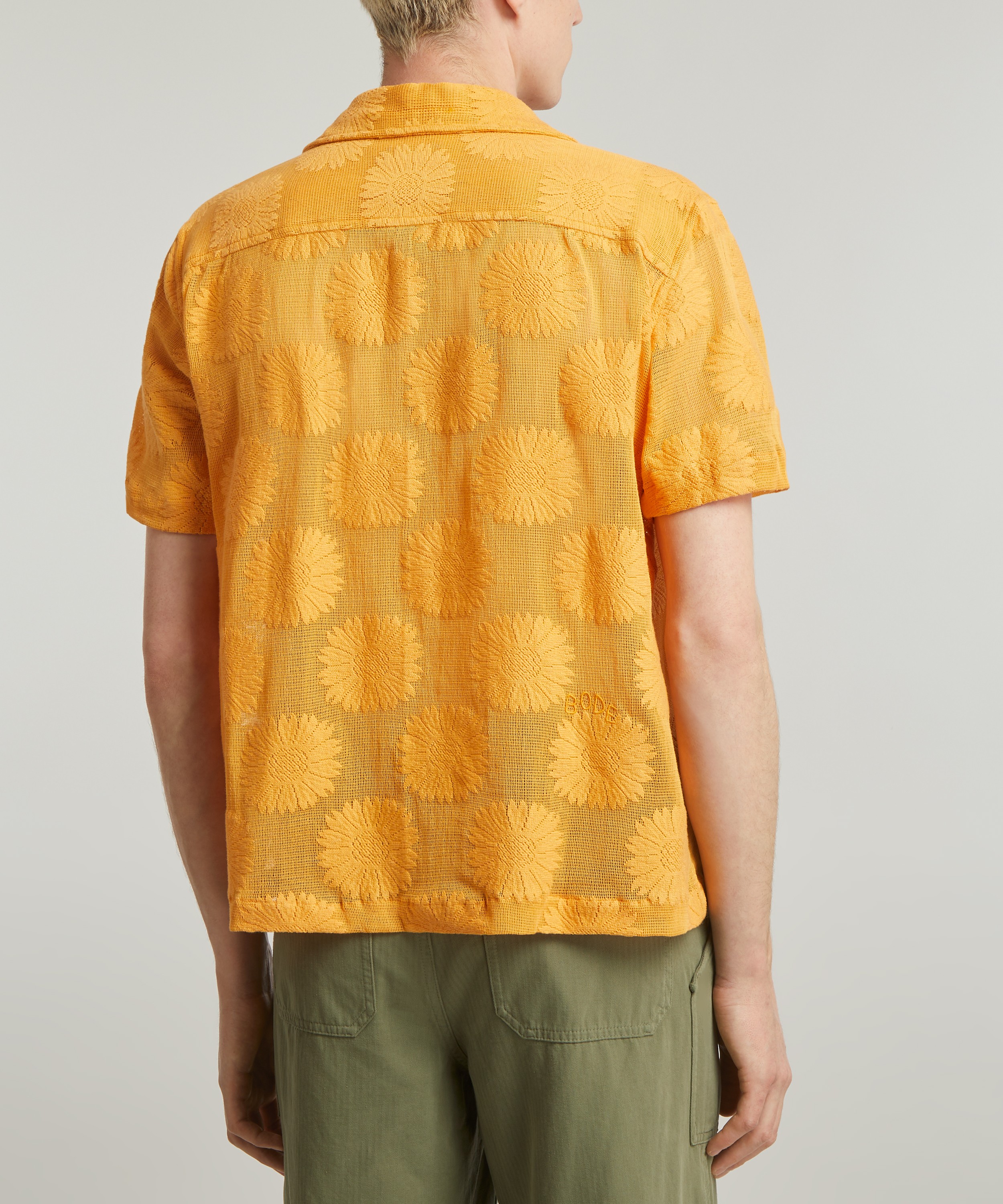 Bode Sunflower Lace Short Sleeve Shirt | Liberty