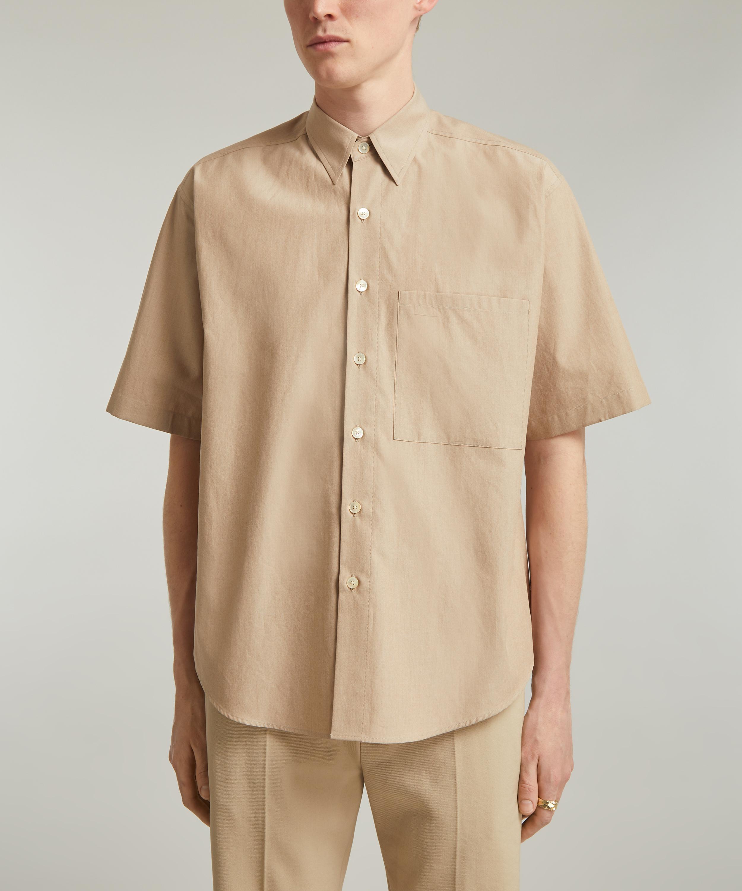 Auralee Washed Finx Twill Big Half-Sleeve Shirt | Liberty