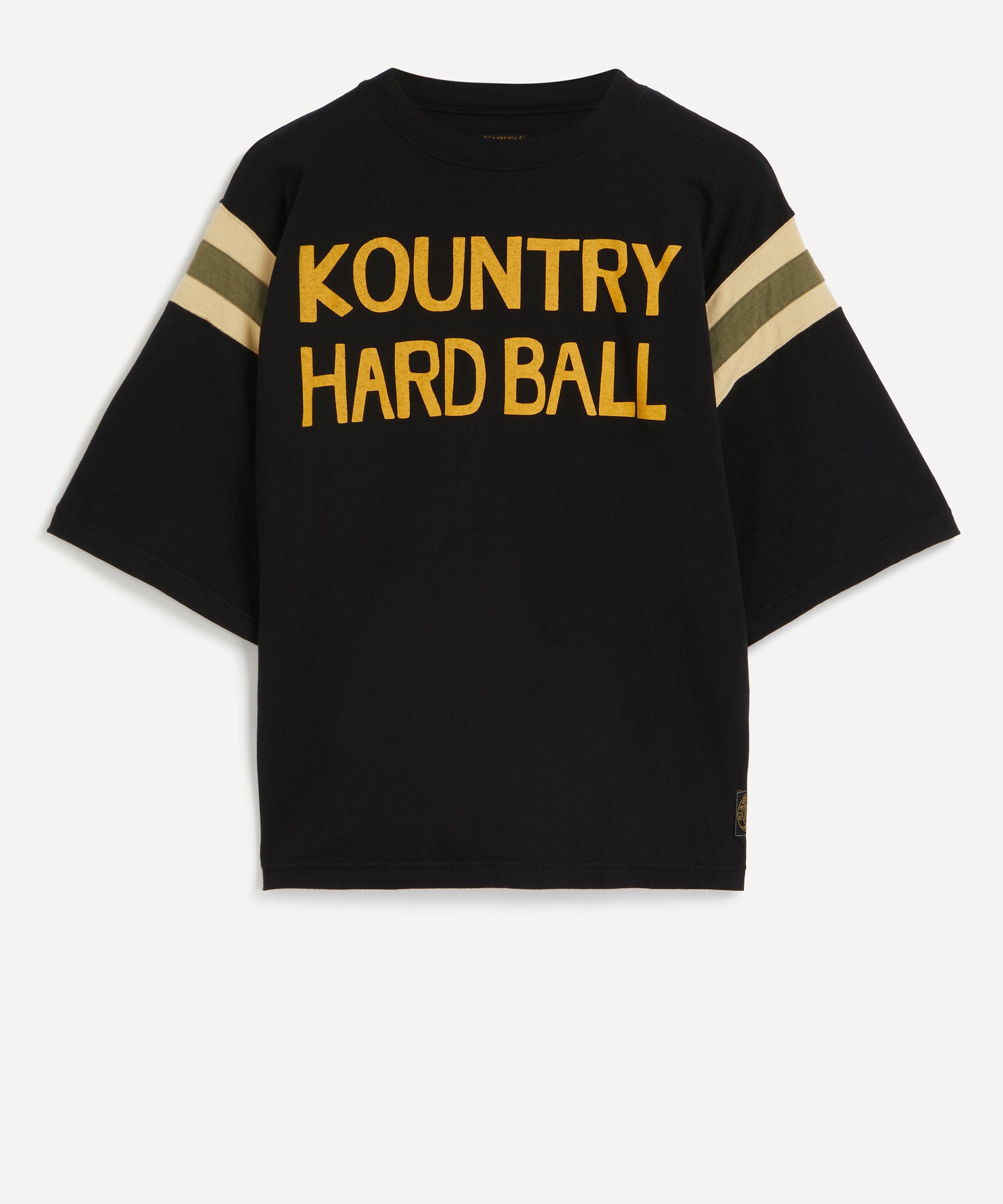 KAPITAL Oversized Logo-Appliquéd Cotton-Jersey Baseball Shirt for