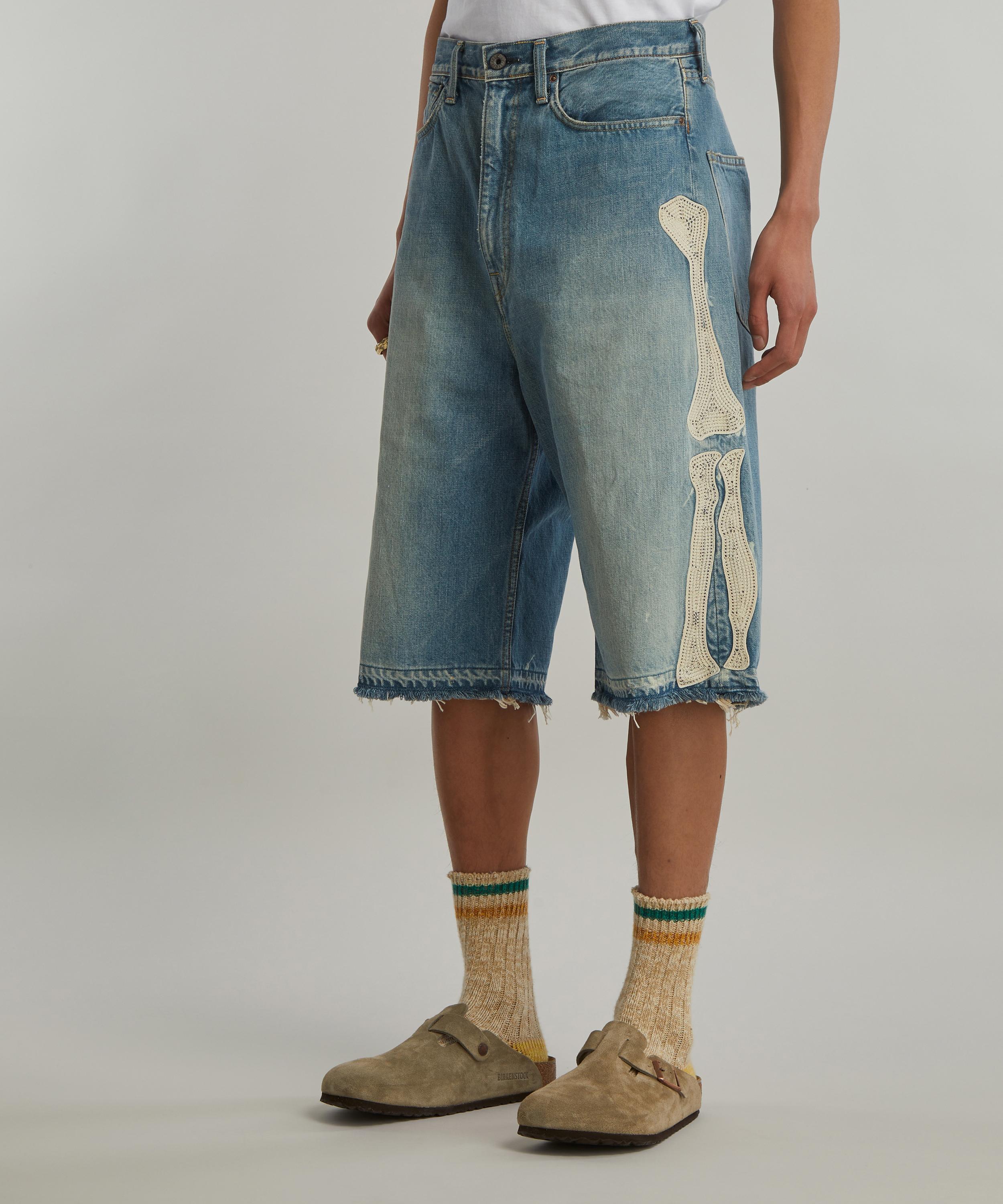 Kapital kountry bone denim shorts - パンツkapital