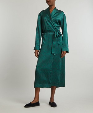 Liberty - Nouveau Ianthe Silk Satin Long Robe image number 1