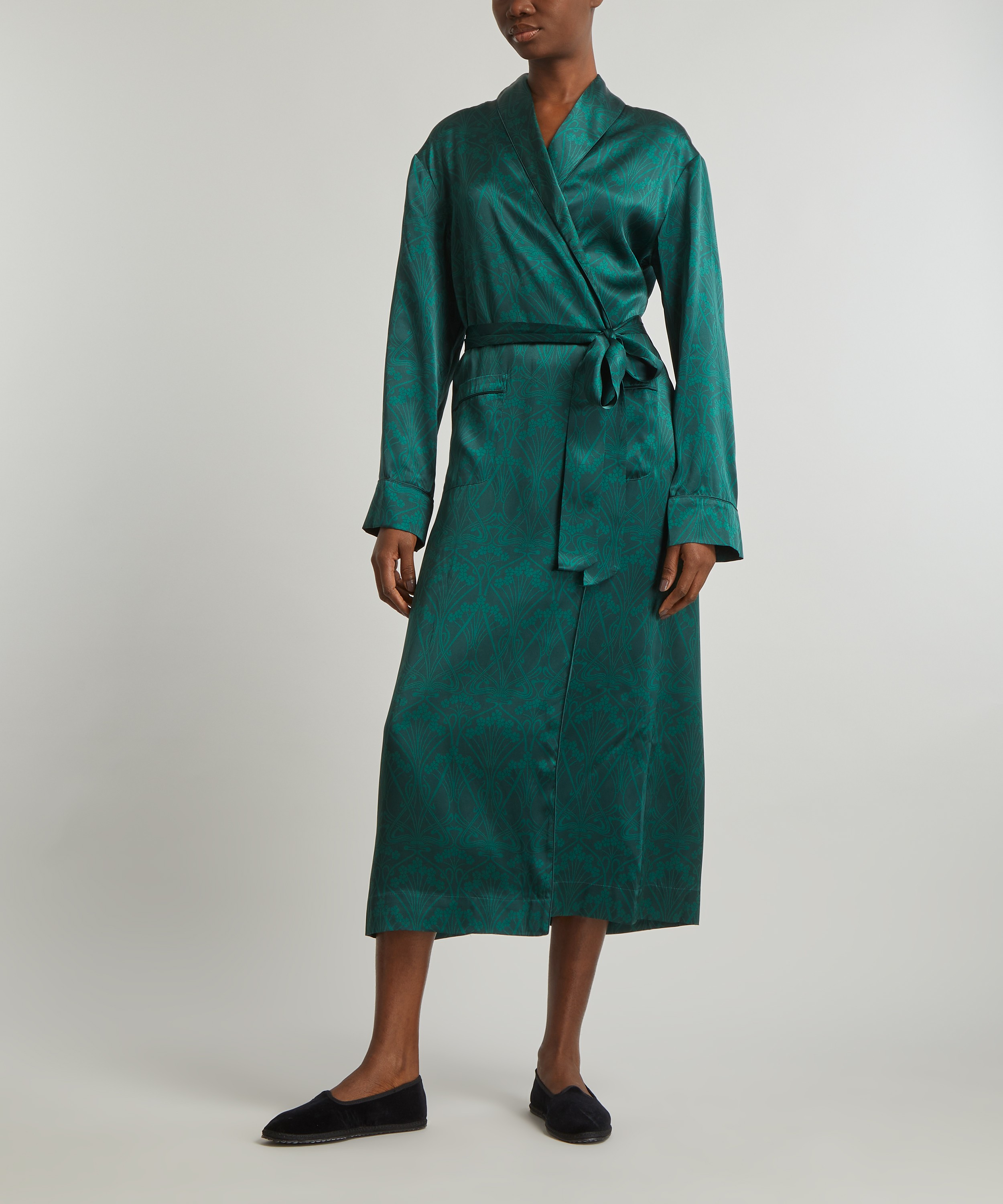 Liberty - Nouveau Ianthe Silk Satin Long Robe image number 1