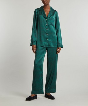 Liberty - Nouveau Ianthe Silk Satin Pyjama Set image number 1