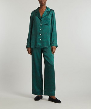 Liberty - Nouveau Ianthe Silk Satin Pyjama Set image number 2