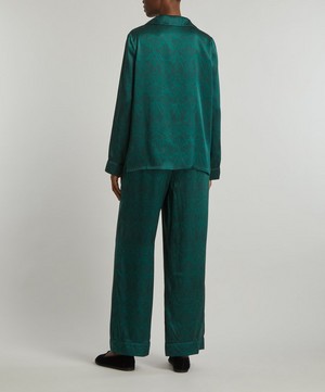 Liberty - Nouveau Ianthe Silk Satin Pyjama Set image number 3