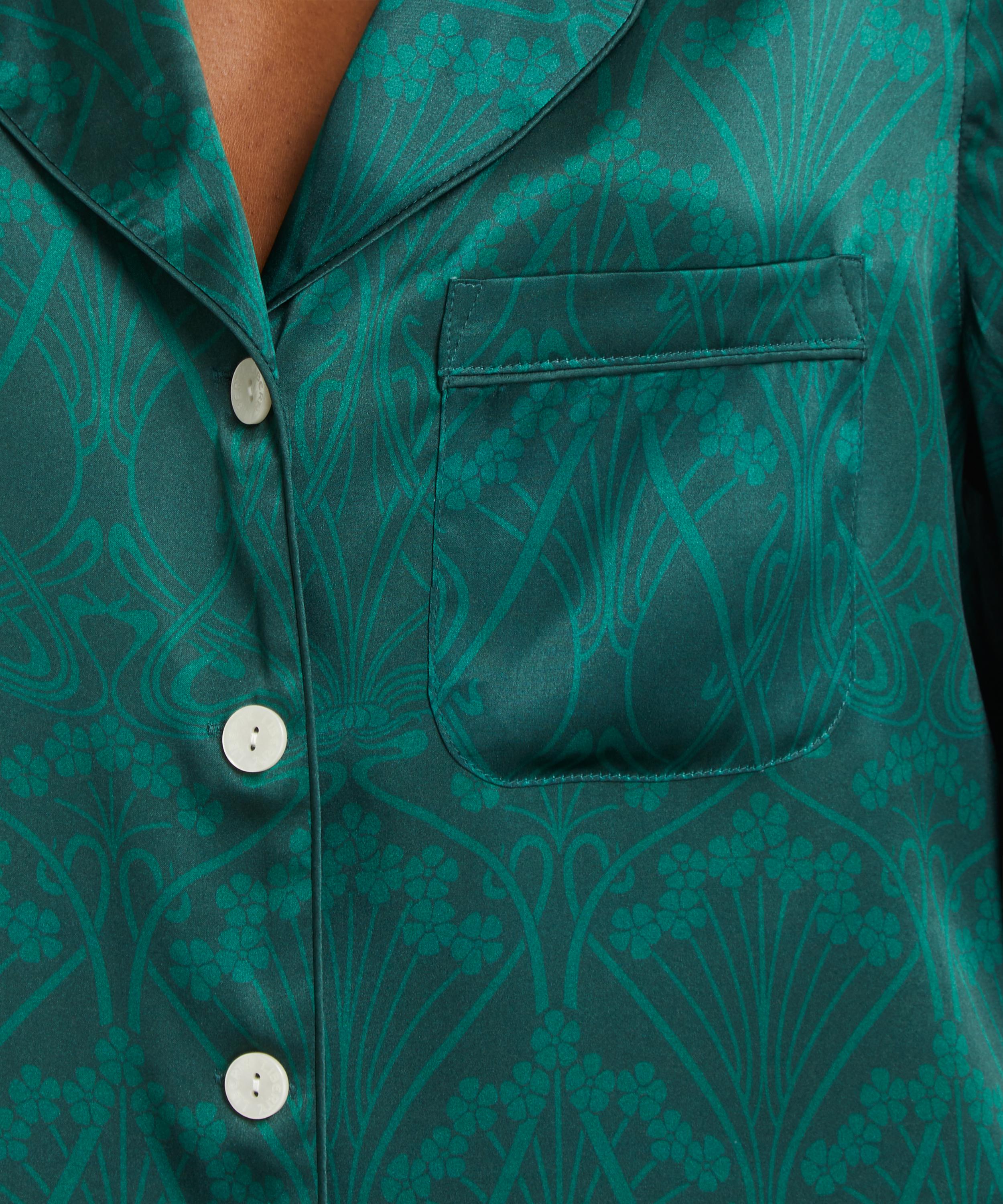 Liberty - Nouveau Ianthe Silk Satin Pyjama Set image number 4