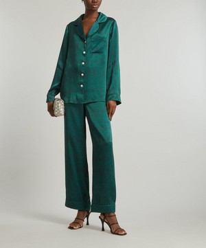 Liberty - Nouveau Ianthe Silk Satin Pyjama Set image number 5