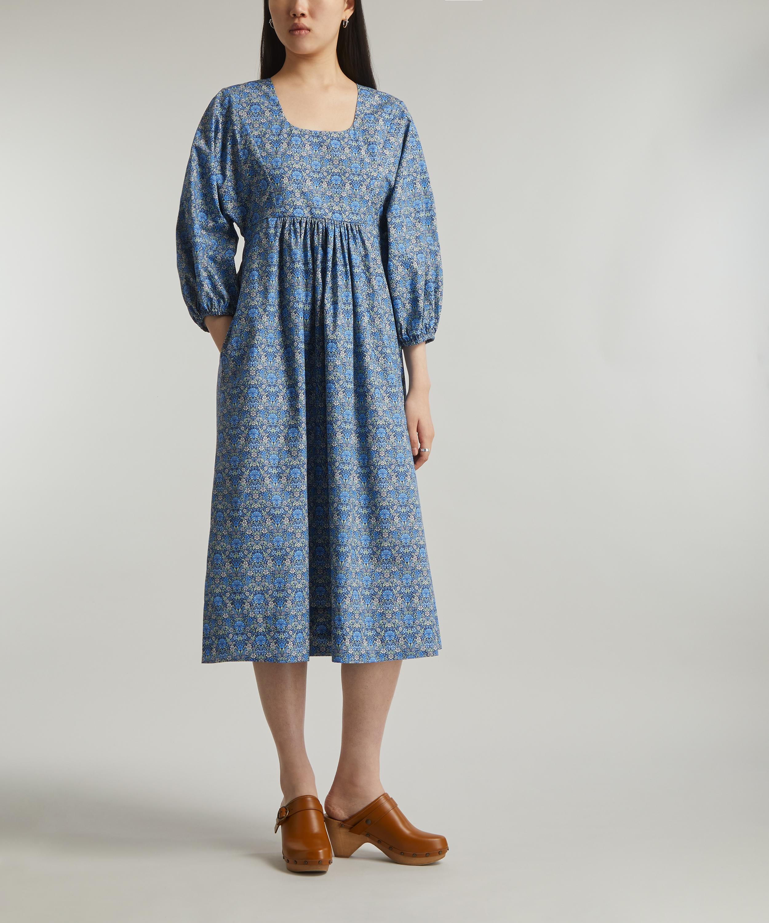 Liberty - Moon Flower Cotton Poplin Poet Midi Dress image number 2