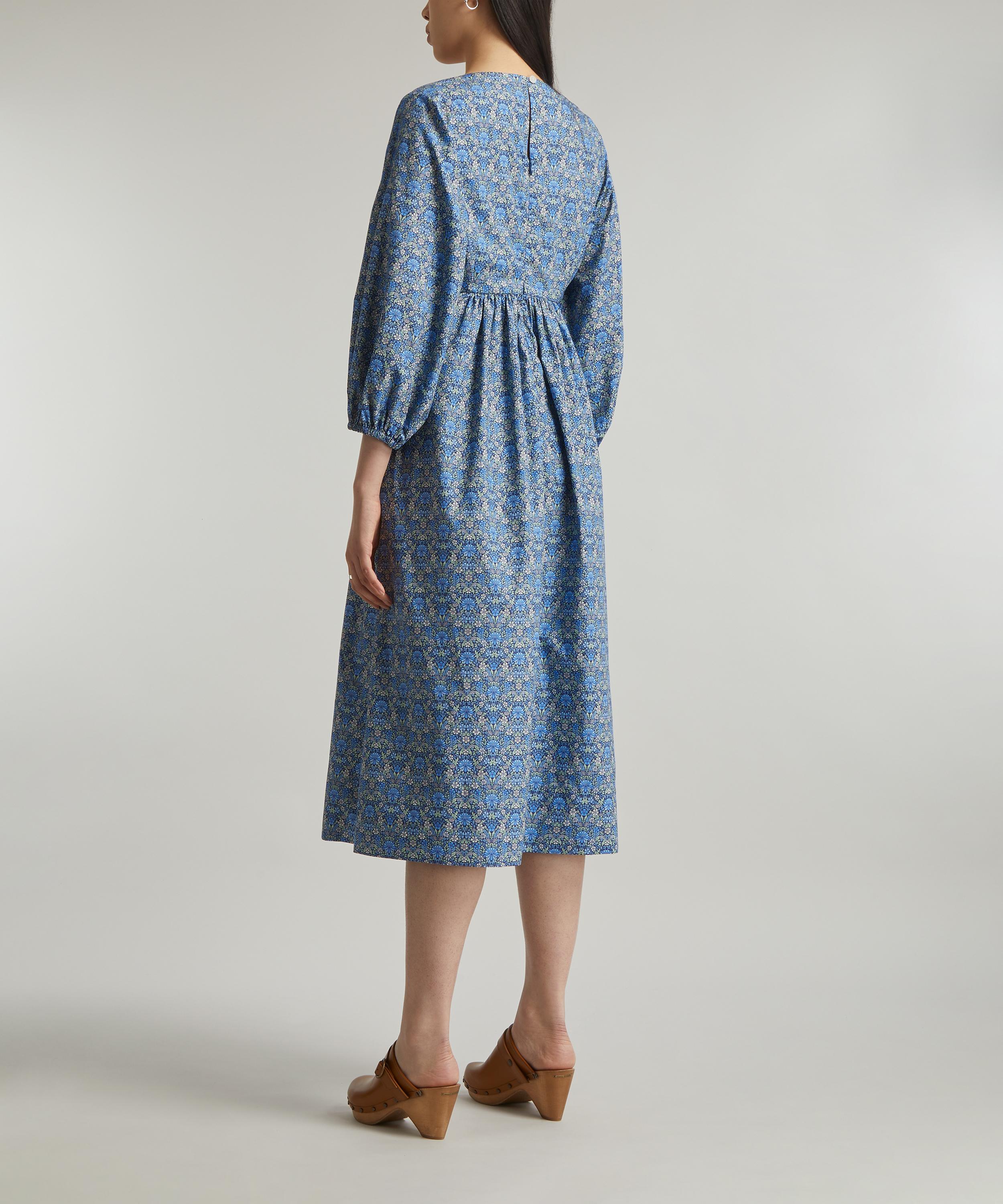 Liberty - Moon Flower Cotton Poplin Poet Midi Dress image number 3