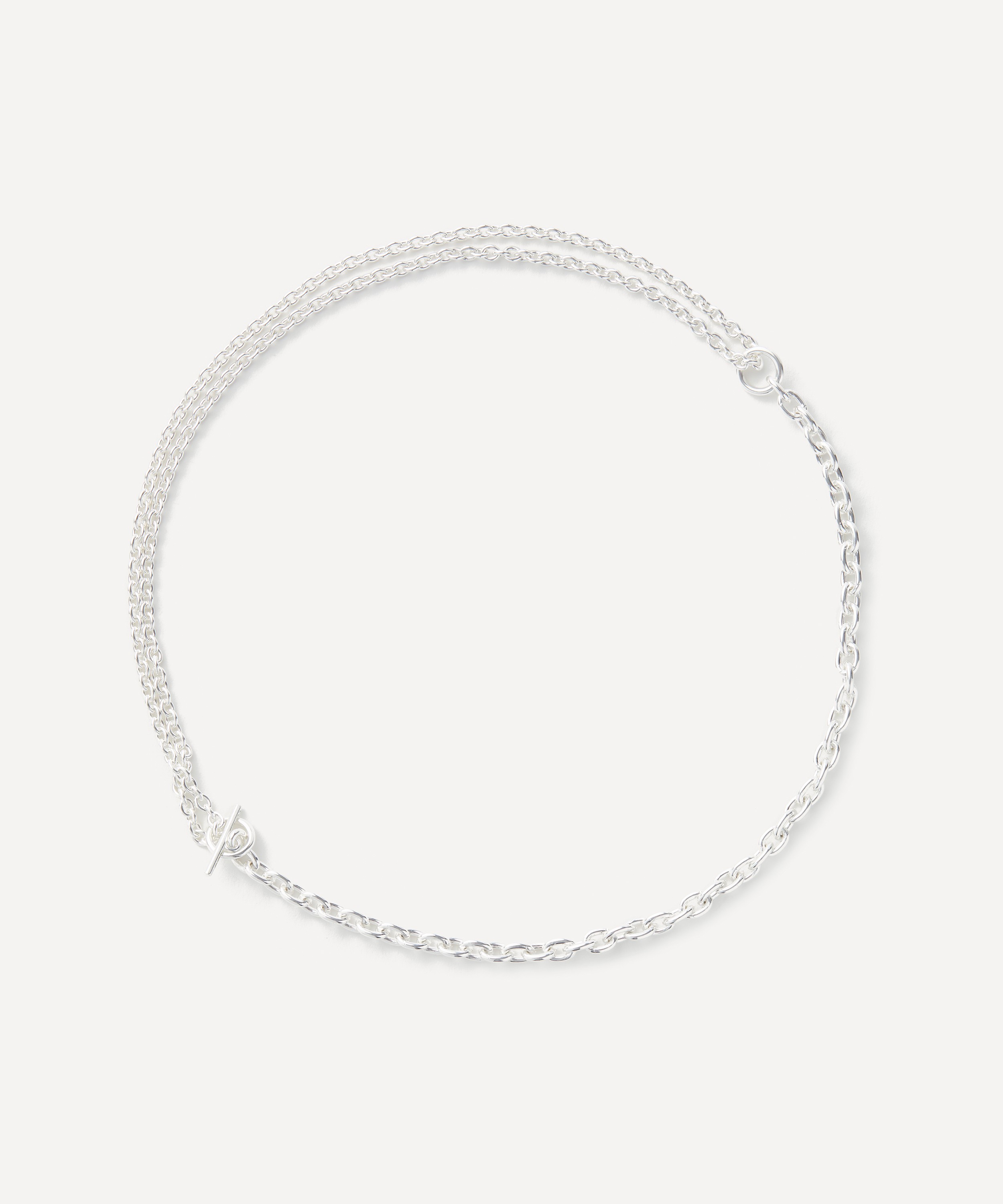 All Blues Sterling Silver Thin Double Chain Necklace | Liberty