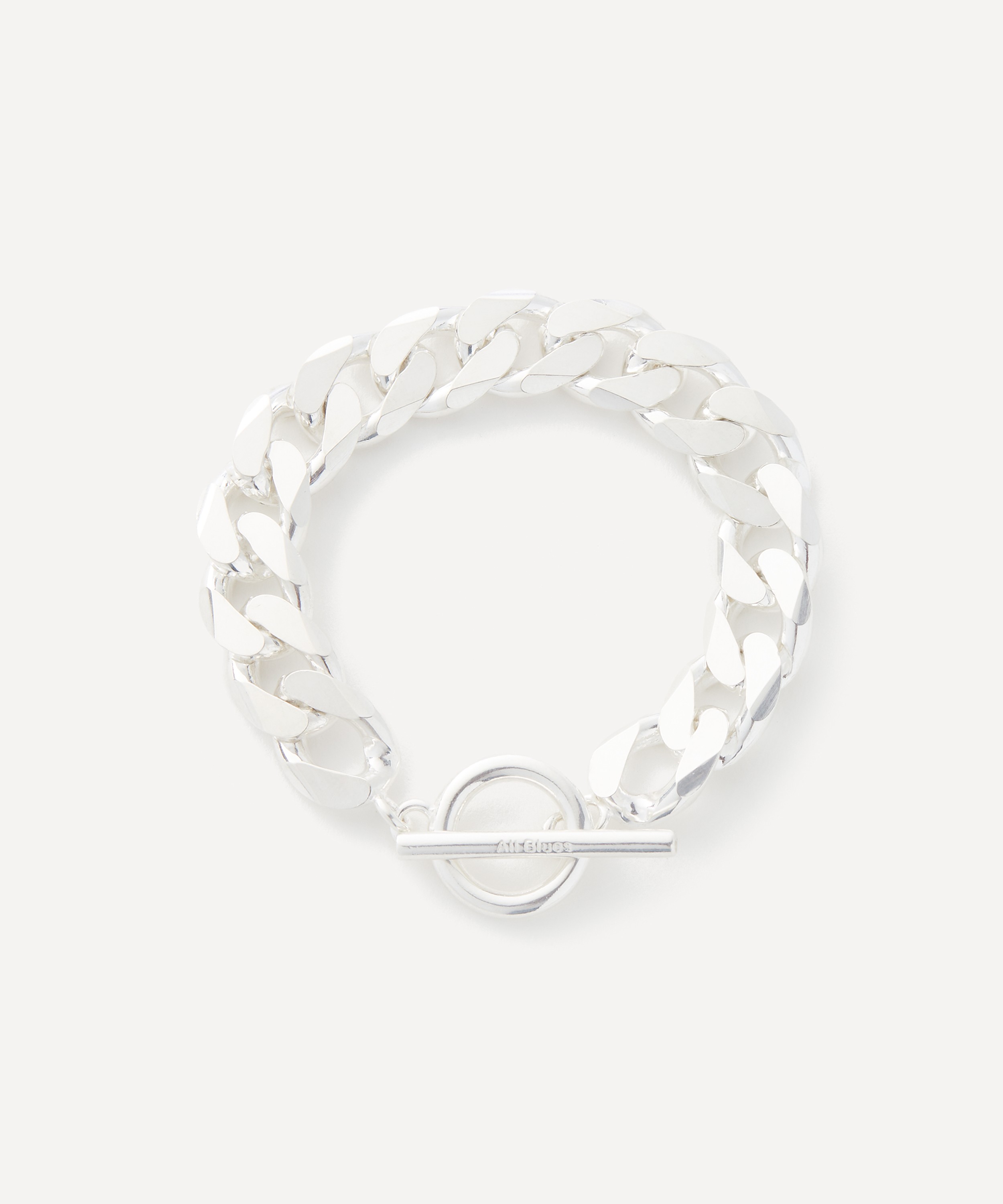 Chunky 925 Sterling Silver Chain Link Bracelet Geometric 
