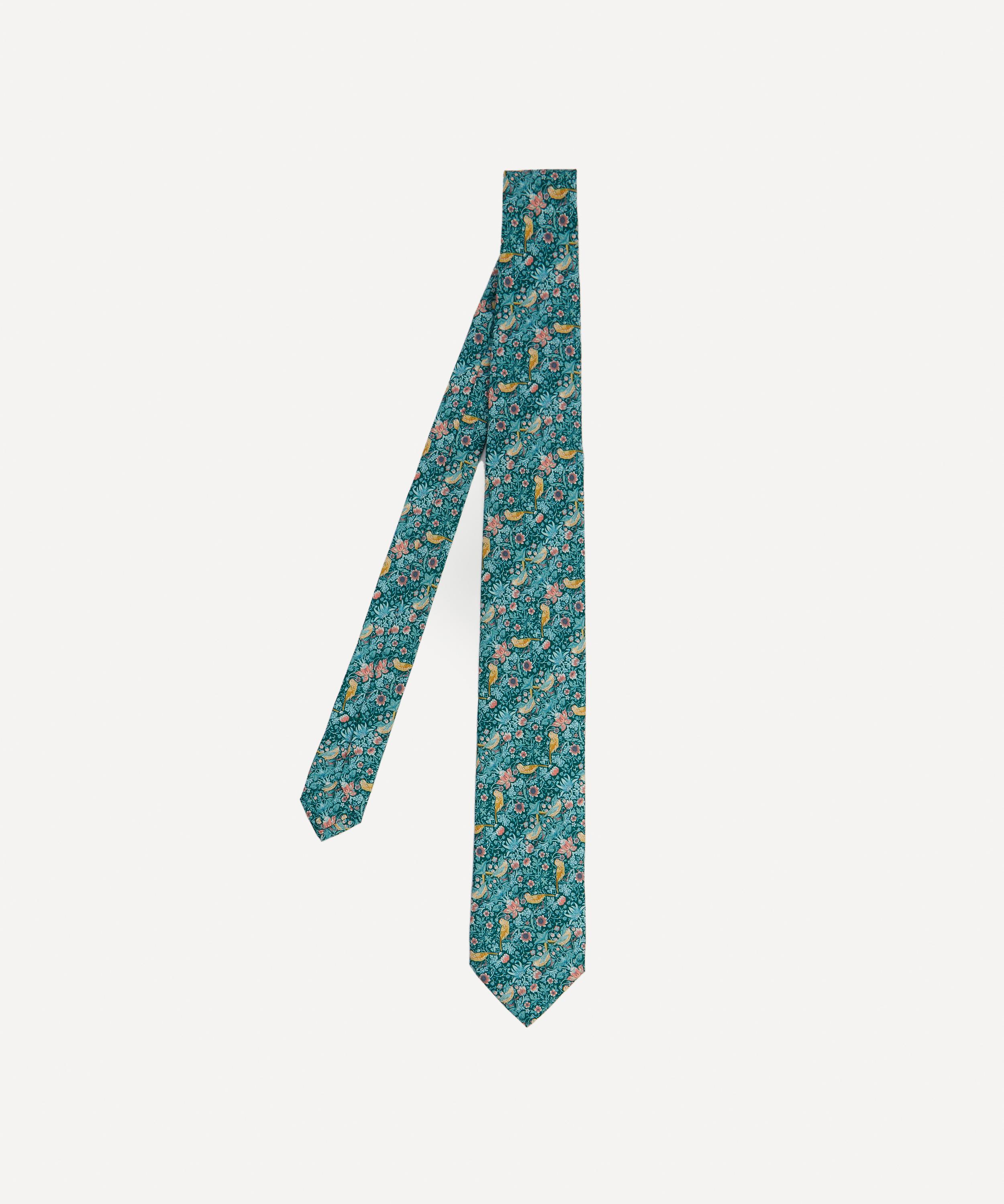 Liberty - Strawberry Thief Printed Silk Tie image number 0