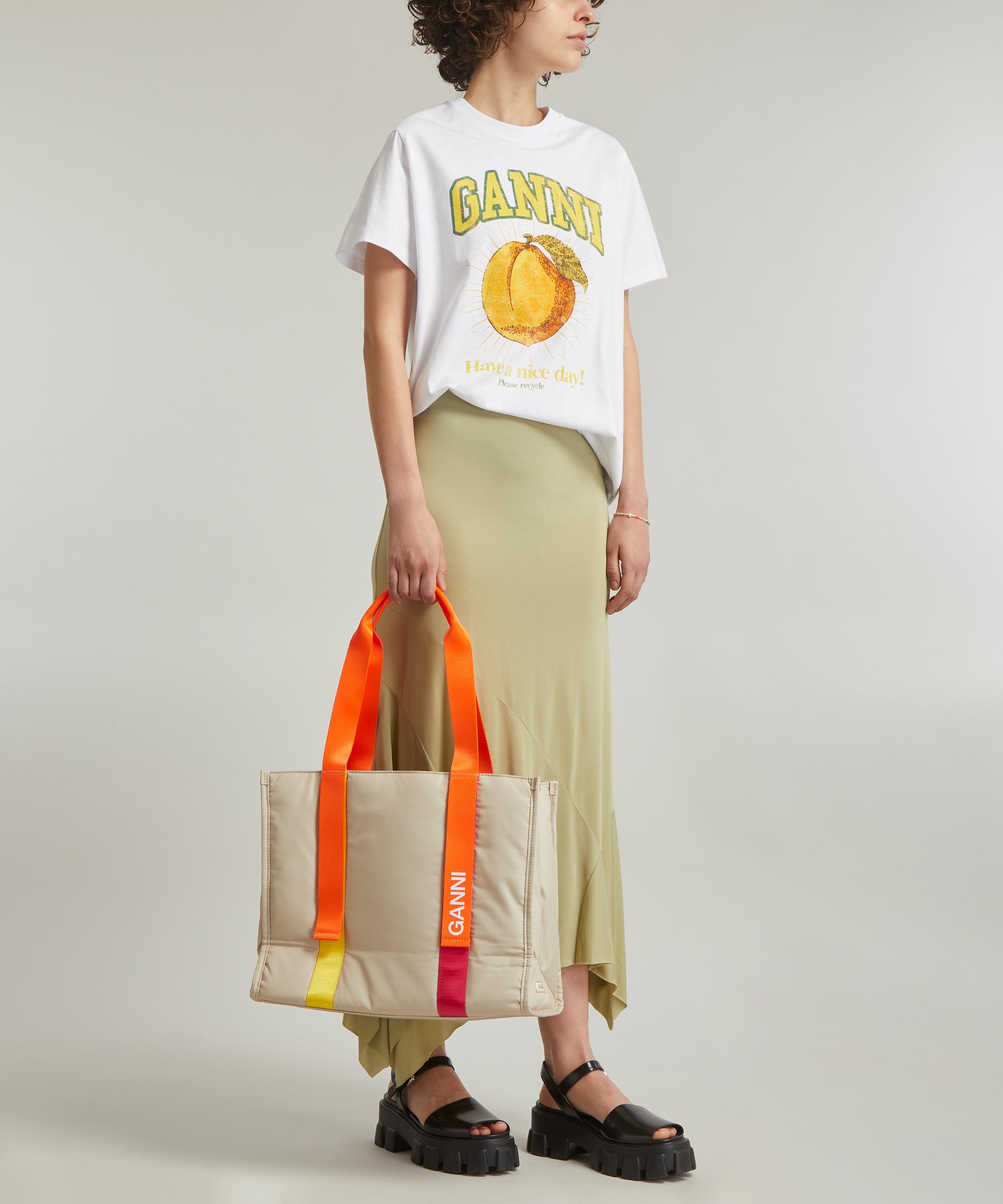 Ganni Peach T-Shirt - White