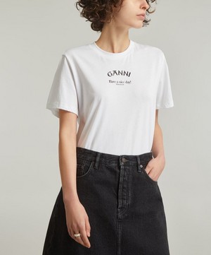 Ganni - Relaxed O-Neck T-Shirt image number 2