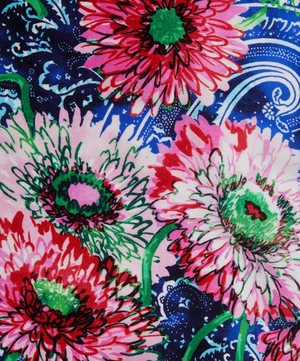 Ungaro - Flower with Paisley Background Silk Crepe Satin image number 0