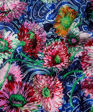Ungaro - Flower with Paisley Background Silk Crepe Satin image number 3