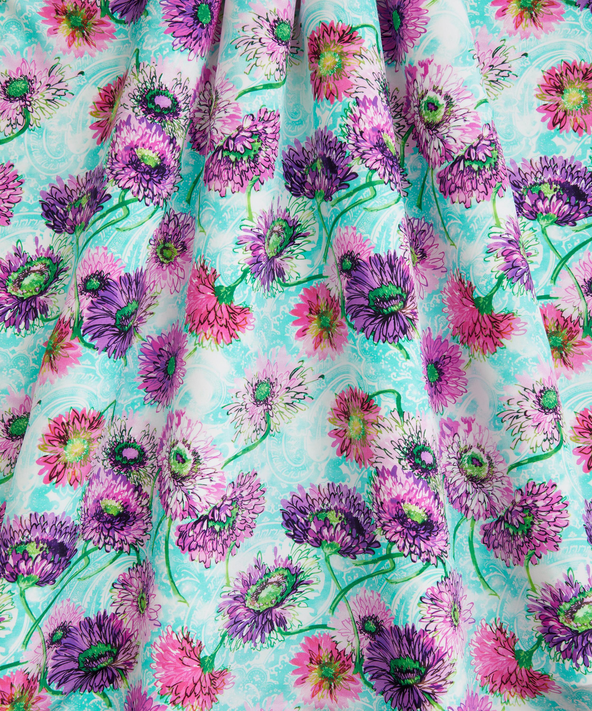Ungaro - Flower with Paisley Background Silk Crepe Satin image number 2