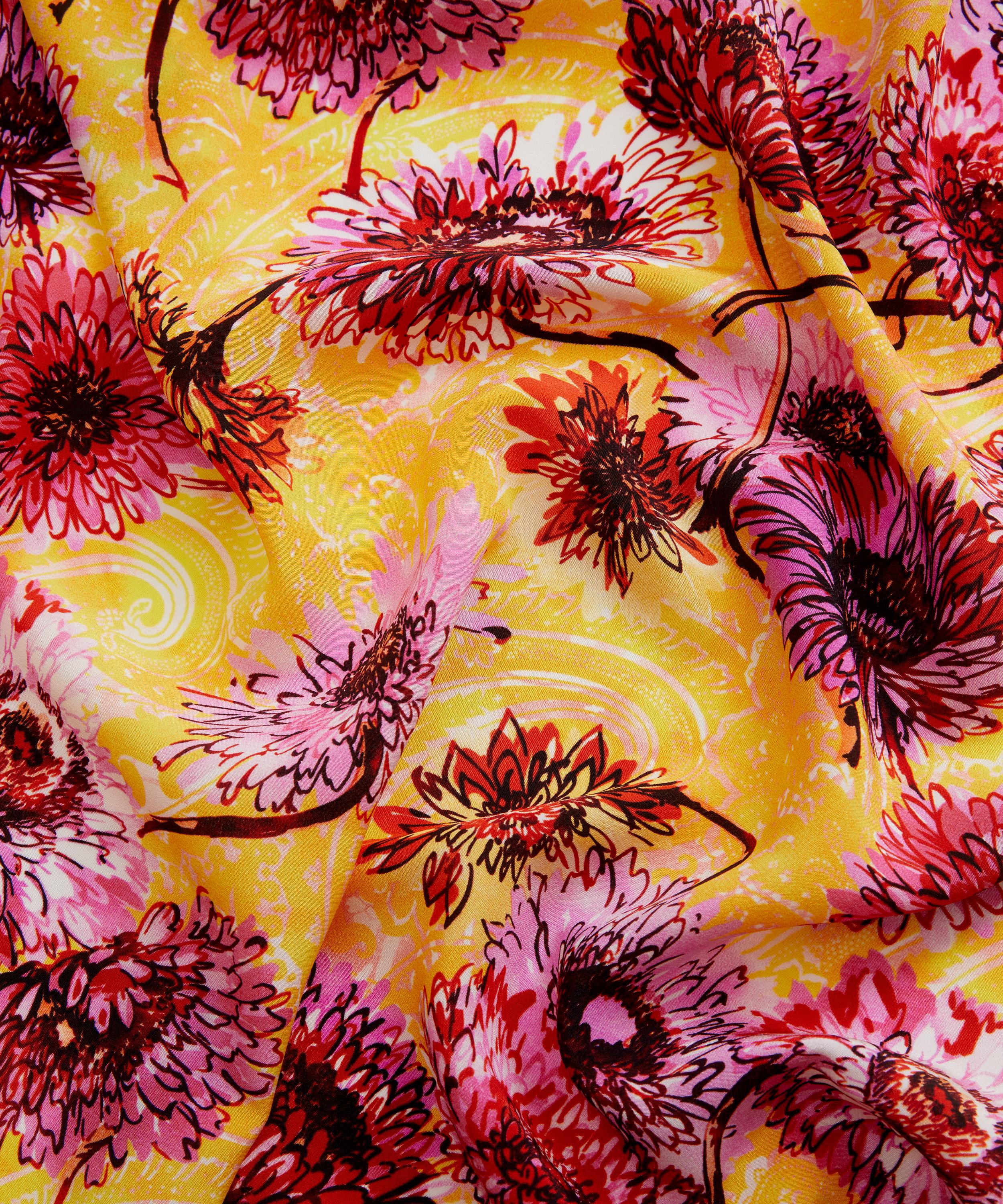 Ungaro - Flower with Paisley Background Silk Crepe Satin image number 3