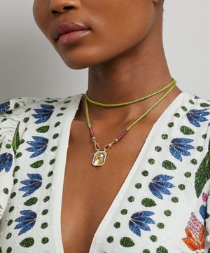 Marie Lichtenberg - 18ct Gold Heart Mini Scapular Pendant Necklace image number 0
