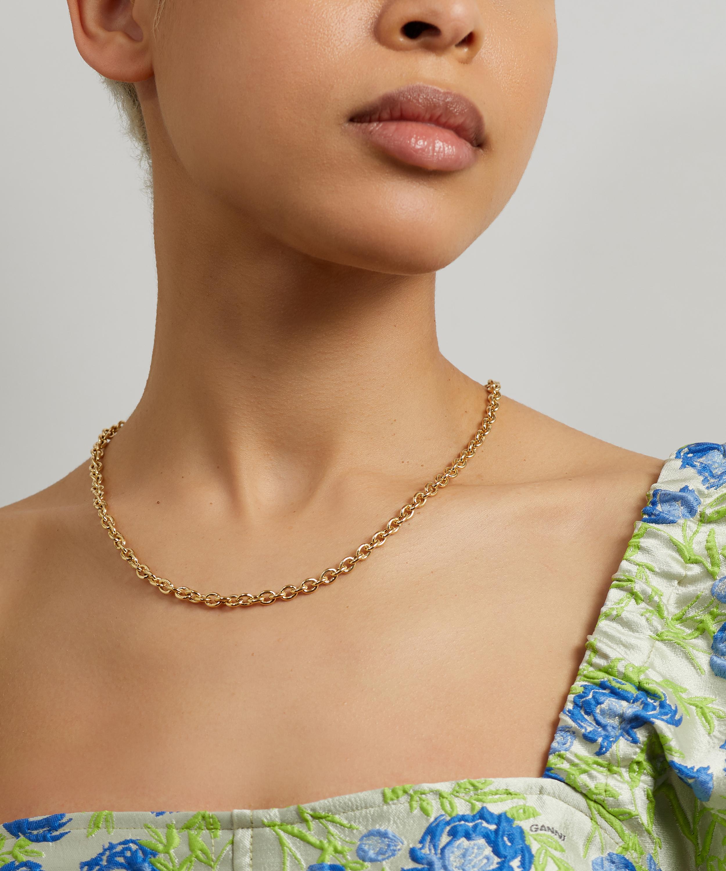 Marie Lichtenberg - 14ct Gold Rosa Micro Chain Necklace image number 1