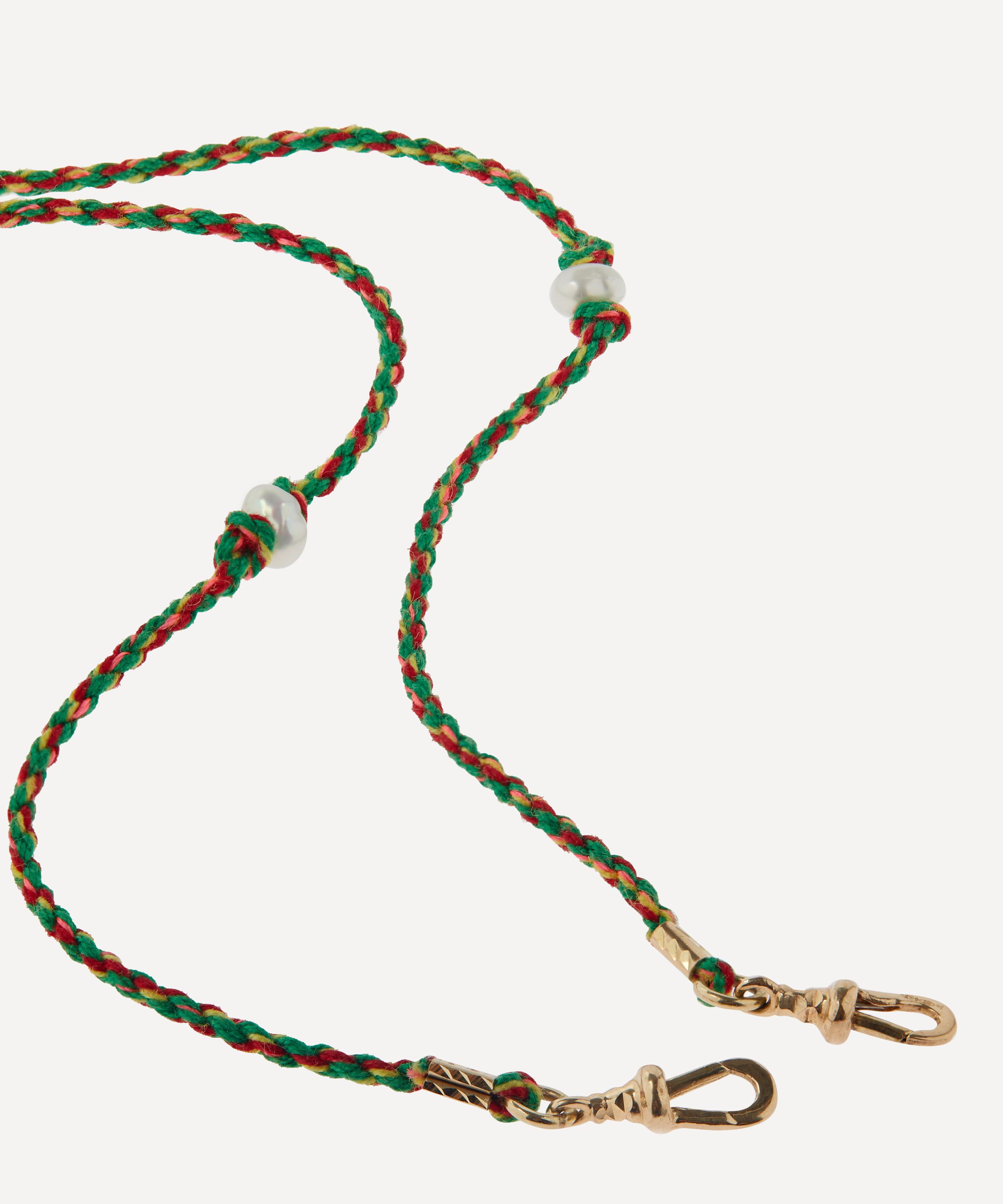 Marie Lichtenberg - 9ct Gold Mauli Link Rasta Necklace image number 1