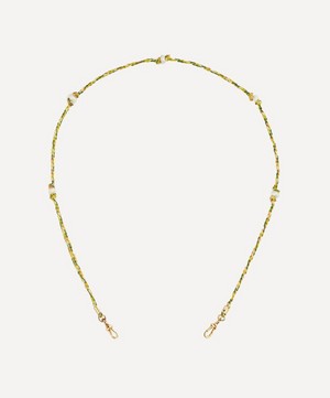 Marie Lichtenberg - 9ct Gold Green and Pink Mauli Link Necklace image number 0
