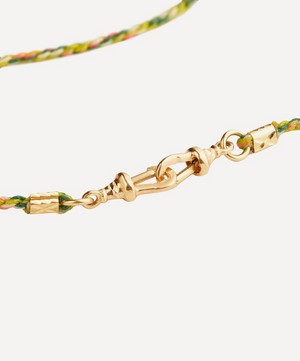Marie Lichtenberg - 9ct Gold Green and Pink Mauli Link Necklace image number 2