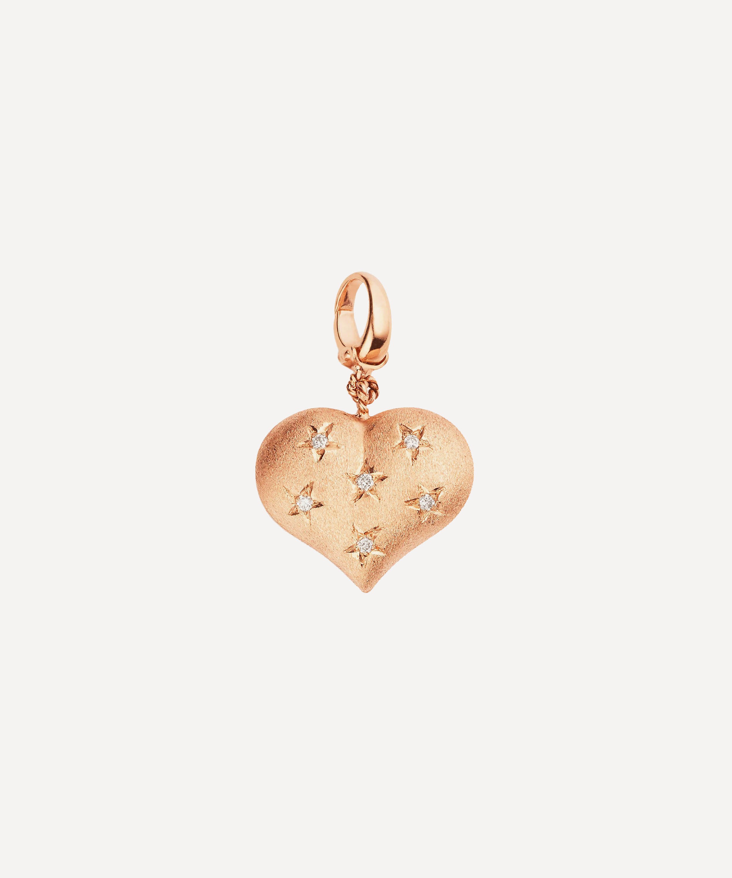 Marie Lichtenberg - 14ct Rose Gold Heart Coco Diamond Charm image number null