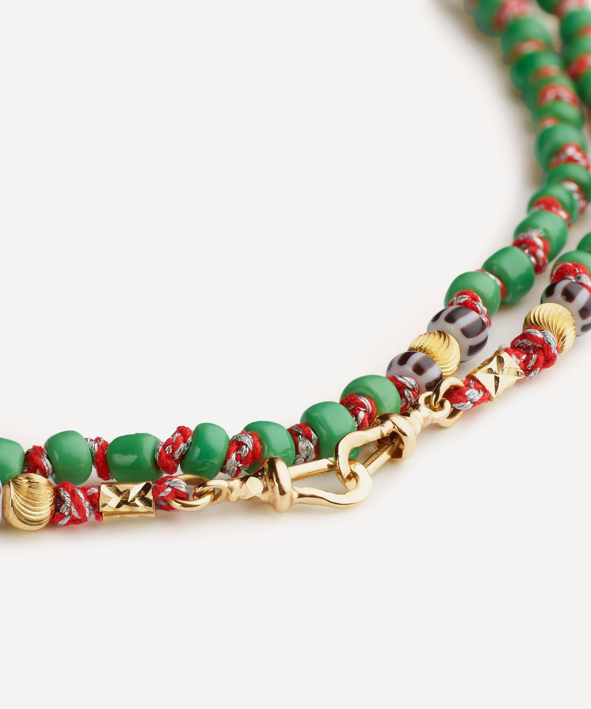 Marie Lichtenberg 9ct Gold Mauli Ghana Bead Necklace