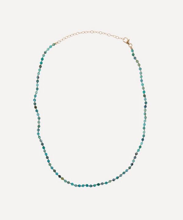 Andrea Fohrman - 14ct Gold Turquoise Beaded Choker Necklace image number null