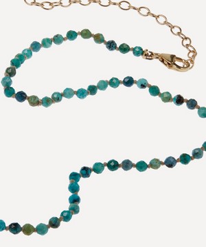 Andrea Fohrman - 14ct Gold Turquoise Beaded Choker Necklace image number 2
